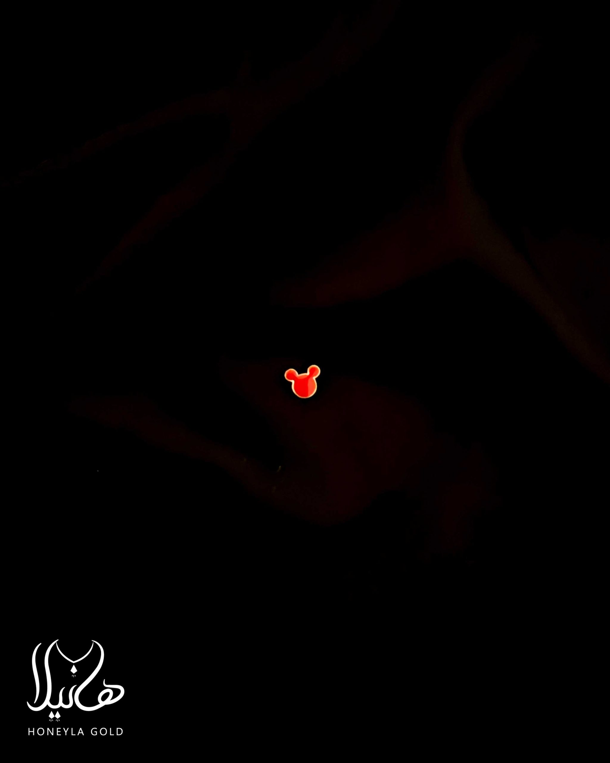 پلاک طلا طرح میکی موس قرمز پلاک طلا طرح میکی موس قرمز